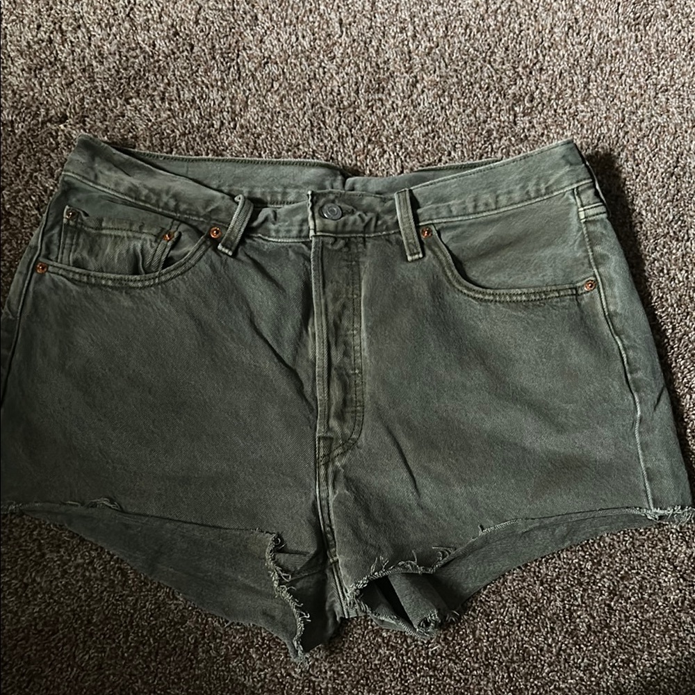 Levi’s Olive Green Women's Denim Shorts